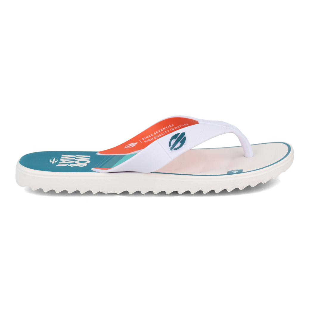 Grendene Chinelo MORMAII TAI 12258-BH427 Branco-Laranja-Azul Plastico_2_999999992625033_05